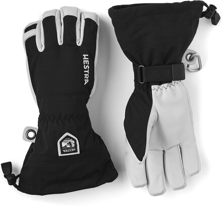 Army Leather Heli Ski - 5 Finger Accessories Gloves Finger Gloves Hvit Hestra*Betinget Tilbud