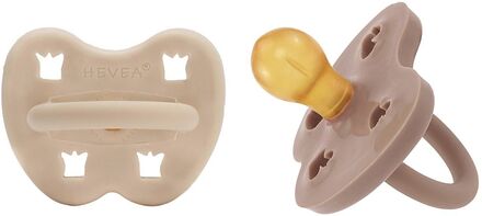 Hevea Pacifier 3-36 Months Round, 2 Pack Baby & Maternity Pacifiers & Accessories Pacifiers Beige HEVEA
