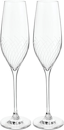 Cabernet Lines Champagneglass 29 Cl 2 Stk. Home Tableware Glass Champagne Glass Nude Holmegaard*Betinget Tilbud
