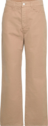 Cropped Straight Leg Trousers Bottoms Trousers Chinos Brown Hope