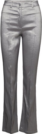 Jenny Elora Pants Bottoms Trousers Flared Silver Hosbjerg