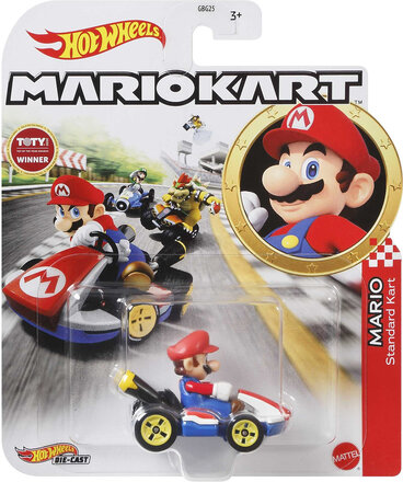 Mario Kart Mario, Standard Kart Vehicle Toys Toy Cars & Vehicles Toy Cars Multi/patterned Hot Wheels