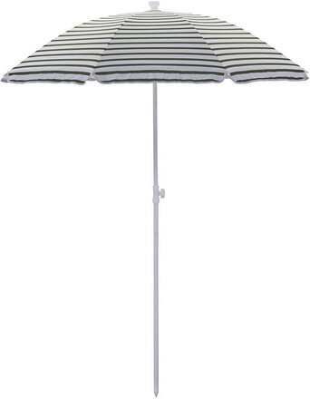 Beach/Garden Umbrella, Oktogon, Green/White Home Outdoor Environment Garden Accessories Green House Doctor