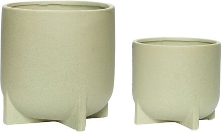 Split Potter Home Decoration Flower Pots Green Hübsch