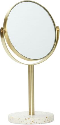 Pamper Bordspejl Home Furniture Mirrors Round Mirrors Gold Hübsch