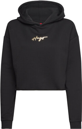 Dephana_1 Tops Sweatshirts & Hoodies Hoodies Black HUGO