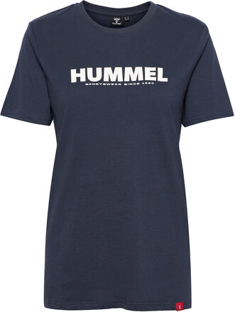 Hmllegacy T-Shirt T-shirts & Tops Short-sleeved Marineblå Hummel*Betinget Tilbud