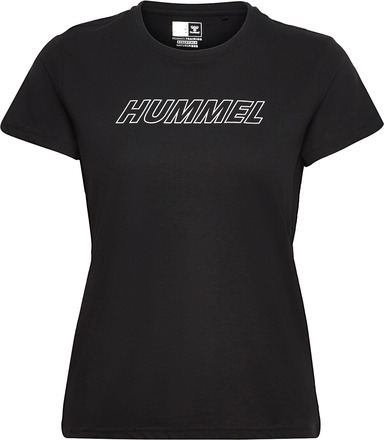 Hmlte Cali Cotton T-Shirt Sport T-shirts & Tops Short-sleeved Black Hummel