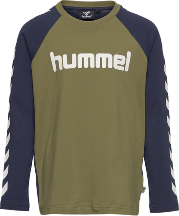 Hmlboys T-Shirt L/S T-shirts Long-sleeved T-shirts Multi/mønstret Hummel*Betinget Tilbud