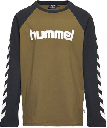 Hmlboys T-Shirt L/S T-shirts Long-sleeved T-shirts Multi/mønstret Hummel*Betinget Tilbud