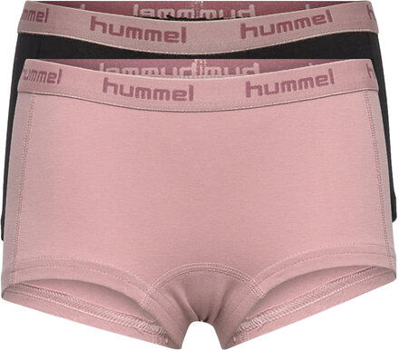 Hmlcarolina Hipsters 2-Pack Night & Underwear Underwear Panties Rosa Hummel*Betinget Tilbud