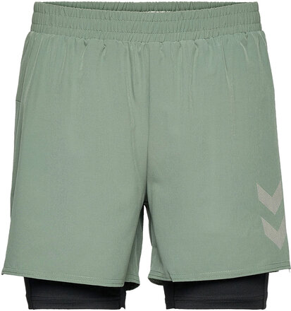 Hmlmt Force 2 In 1 Shorts Sport Shorts Sport Shorts Green Hummel