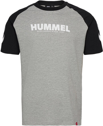 Hmllegacy Blocked T-Shirt T-shirts & Tops Short-sleeved Grå Hummel*Betinget Tilbud