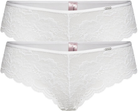 2-Pack Angie Brasilian Lingerie Panties Brazilian Panties Hvit Hunkemöller*Betinget Tilbud