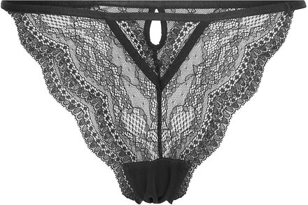 Isabelle Tanga Brazilian R Lingerie Panties Brazilian Panties Svart Hunkemöller*Betinget Tilbud