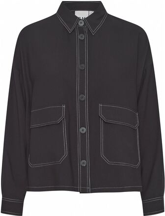 Ihramla Sh Tops Shirts Long-sleeved Black ICHI