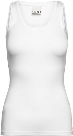Ihzola Plain To Tops T-shirts & Tops Sleeveless White ICHI