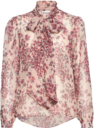 Peony Blouse Bluse Langermet Rosa Ida Sjöstedt*Betinget Tilbud