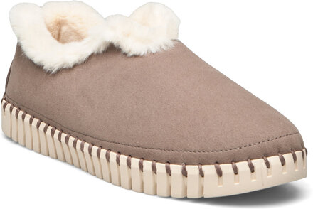 Flats Slippers Tofflor Beige Ilse Jacobsen