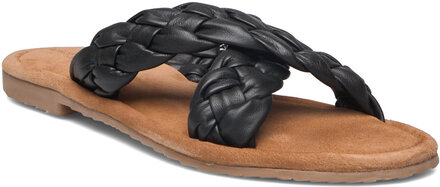 Leather Sandal Flade Sandaler Black Ilse Jacobsen