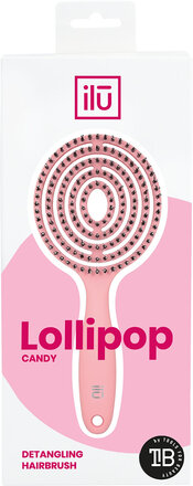 Ilu Brush Lollipop Pink Beauty Women Hair Hair Brushes & Combs Detangling Brush Nude ILU