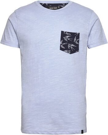 Inblaine Tops T-shirts Short-sleeved Blue INDICODE