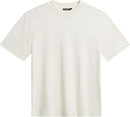 Adan Logo Mock Neck Tee T-shirts Short-sleeved Hvit J. Lindeberg*Betinget Tilbud
