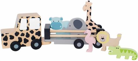 Jeep Safari Toys Playsets & Action Figures Wooden Figures Trucks Multi/mønstret JaBaDaBaDo*Betinget Tilbud