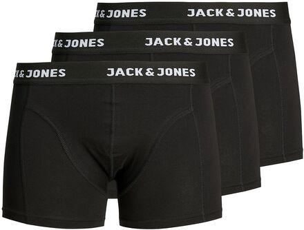 Jacanthony Trunks 3 Pack Black Boksershorts Svart Jack & J S*Betinget Tilbud