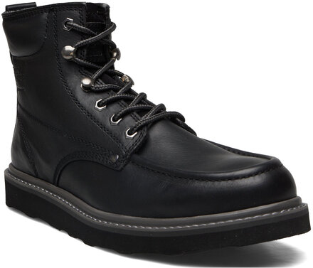 Jfwaldgate Moc Leather Boot Sn Shoes Boots Winter Boots Svart Jack & J S*Betinget Tilbud