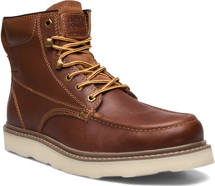 Jfwaldgate Moc Leather Boot Sn Shoes Boots Winter Boots Brun Jack & J S*Betinget Tilbud