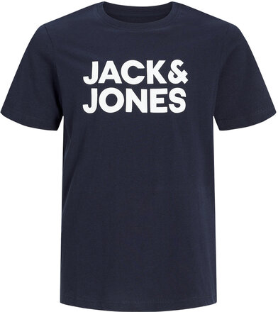 Jjecorp Logo Tee Ss O-Neck Noos Jnr Tops T-shirts Short-sleeved Blue Jack & J S
