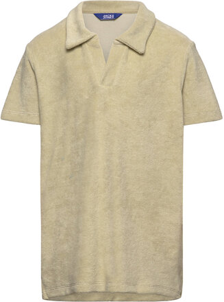 Jprbla Terry Ss Split Neck Jnr Tops T-shirts Polo Shirts Short-sleeved Polo Shirts Green Jack & J S