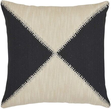 Handstich Cushion Cover Home Textiles Cushions & Blankets Cushion Covers Black Jakobsdals