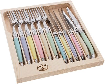 Bestiksæt 12 Stk Laguiole Home Tableware Cutlery Cutlery Set Multi/patterned Jean Dubost