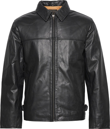 Rusty Dusty Leather Jacket Skinnjakke Skinnjakke Svart Jofama*Betinget Tilbud