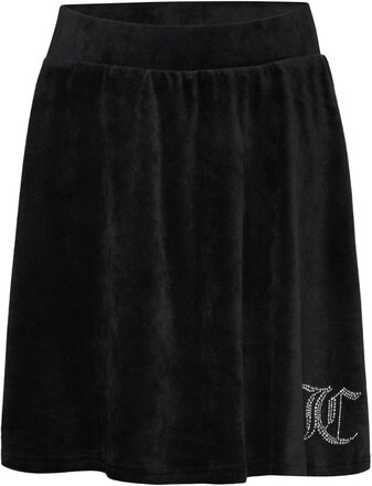 Diamante Velour Aline Skirt Dresses & Skirts Skirts Midi Skirts Black Juicy Couture