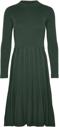 Henna Dress Darkgreen Dresses Knitted Dresses Grønn Jumperfabriken*Betinget Tilbud