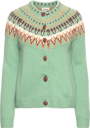 Joelle Cardigan Strikkegenser Cardigan Grønn Jumperfabriken*Betinget Tilbud