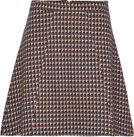 Madeleine Skirt Brown Kort Skjørt Brun Jumperfabriken*Betinget Tilbud