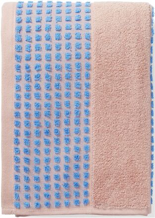 Check Håndklæde 50X100 Cm Soft Pink/Blå Home Textiles Bathroom Textiles Towels & Bath Towels Bath Towels Multi/patterned Juna