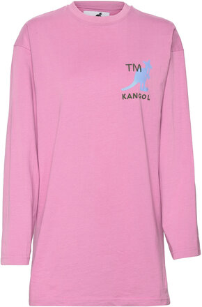 Kg Harlem M04 Long-Sleeve Tee T-shirts & Tops Long-sleeved Rosa Kangol*Betinget Tilbud