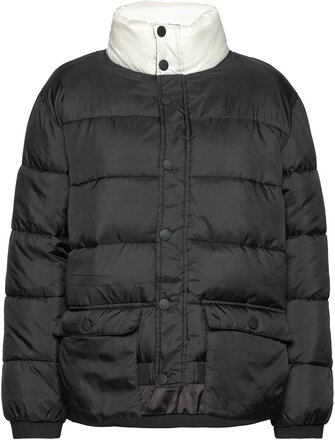 Kg Sam Puffer Jacket Fôret Jakke Svart Kangol*Betinget Tilbud