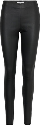 Memekb Leather Pants Bottoms Trousers Leather Leggings-Byxor Black Karen By Simonsen