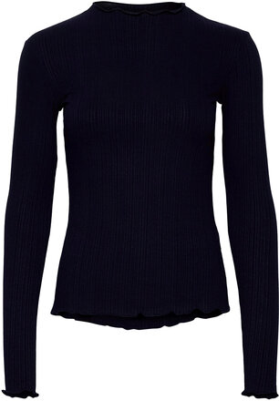 Candacekb Ls Tee T-shirts & Tops Long-sleeved Marineblå Karen By Simonsen*Betinget Tilbud