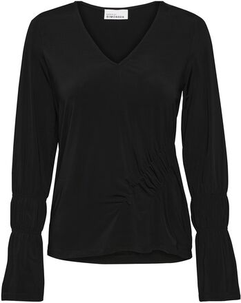 Kirakb Top Tops Blouses Long-sleeved Black Karen By Simonsen