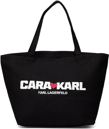 Klxcd Canvas Shopper Bags Totes Svart Karl Lagerfeld*Betinget Tilbud