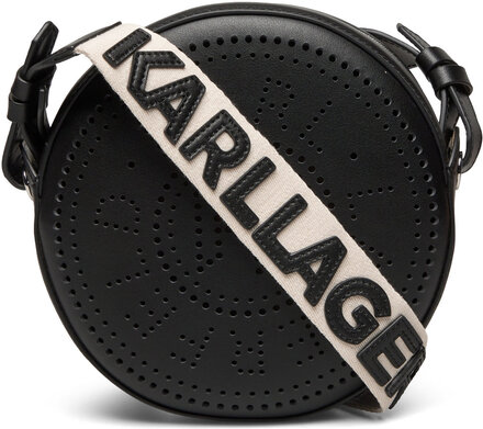 K/Circle Round Cb Perforated Designers Crossbody Bags Black Karl Lagerfeld
