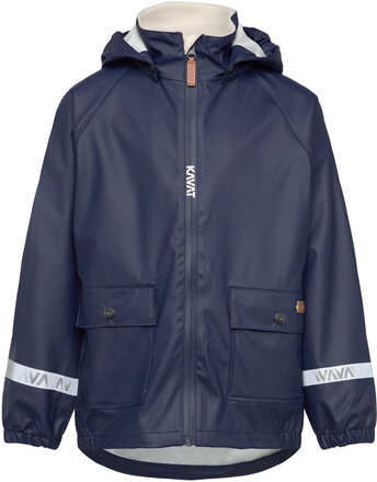Rusken Jacket Pu Outerwear Rainwear Jackets Blue Kavat