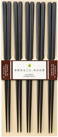 Kawai Chop Sticks Plain Wood Home Tableware Cutlery Chopsticks Black Kawai